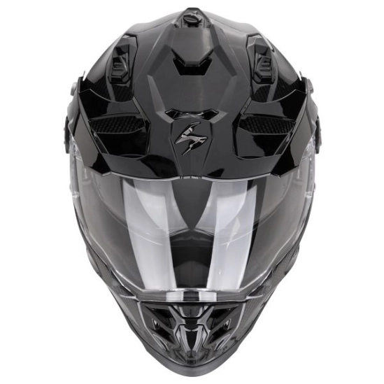SCORPION ADF-9000 CARBON AIR solid, moto přilba, černá