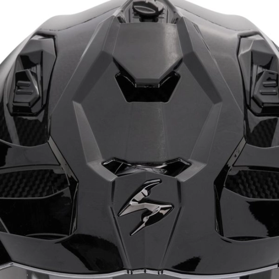 SCORPION ADF-9000 CARBON AIR solid, moto přilba, černá