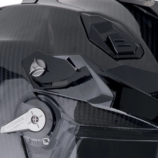 SCORPION ADF-9000 CARBON AIR solid, moto přilba, černá