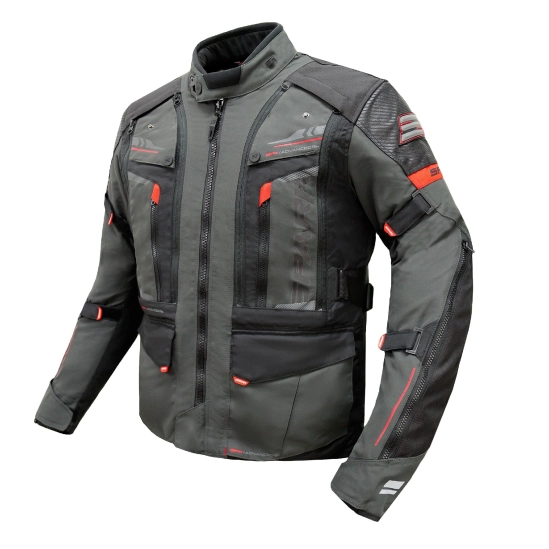 SPARK TRAILMASTER pánská textilní moto bunda, šedá