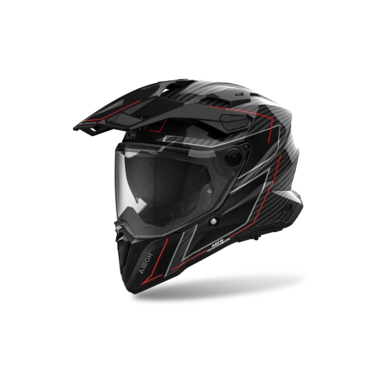 AIROH COMMANDER 2 Carbon Stylish, enduro přilba černá lesklá