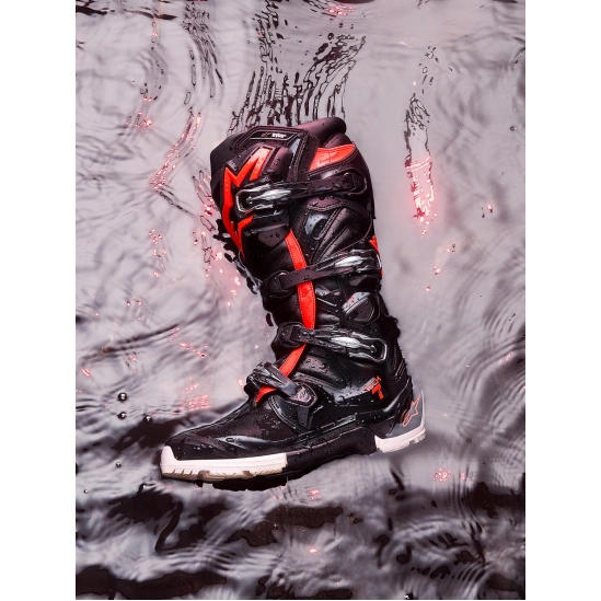 ALPINESTARS TECH 7 ENDURO DRYSTAR, enduro boty, černá/červená fluo/bílá