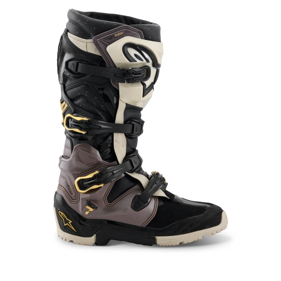 ALPINESTARS TECH 7 ENDURO DRYSTAR, enduro boty, černá/tmavě šedá/zlatá
