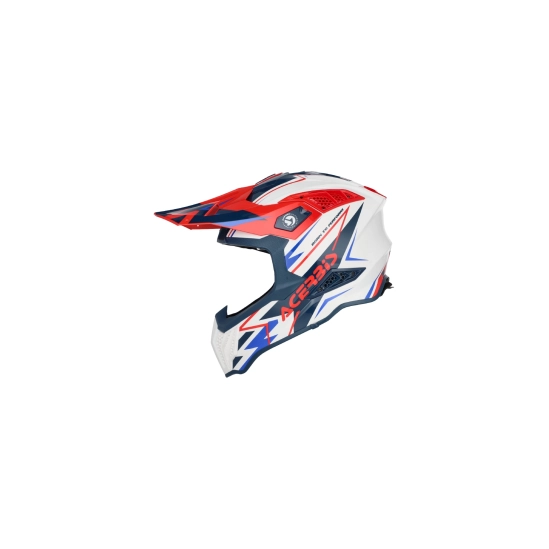 Acerbis AIRSTRIKE-X, MX přilba bílá/modrá/červená