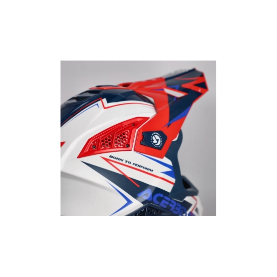 Acerbis AIRSTRIKE-X, MX přilba bílá/modrá/červená