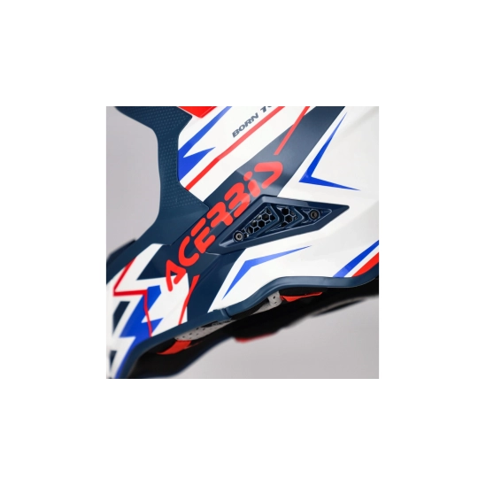 Acerbis AIRSTRIKE-X, MX přilba bílá/modrá/červená