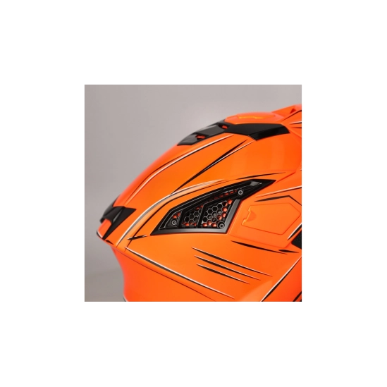 Acerbis AIRSTRIKE-X, MX přilba oranž/šedá