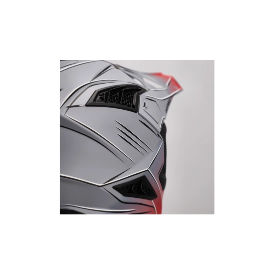 Acerbis AIRSTRIKE-X, MX přilba šedá/červená