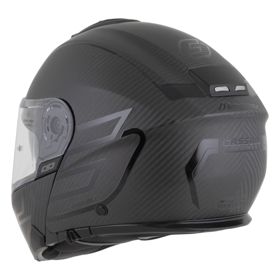 CASSIDA Modulo 2.1 Plus Carbon BlackOut, výklopná přilba (carbon matná/černá)