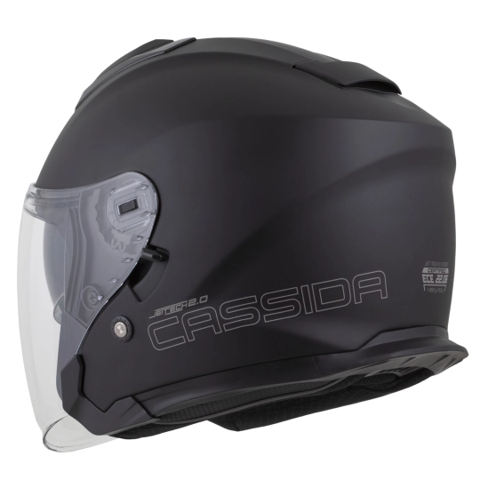 CASSIDA Jet Tech 2.0 Solid, přilba černá matná/šedá