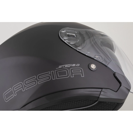 CASSIDA Jet Tech 2.0 Solid, přilba černá matná/šedá