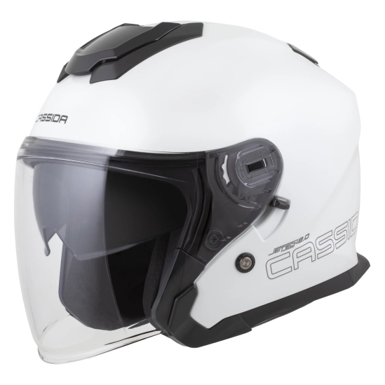 CASSIDA Jet Tech 2.0 Solid, přilba bílá/černá/šedá