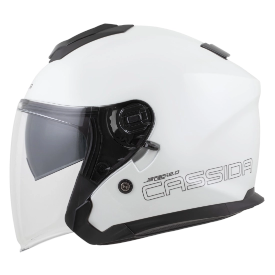 CASSIDA Jet Tech 2.0 Solid, přilba bílá/černá/šedá
