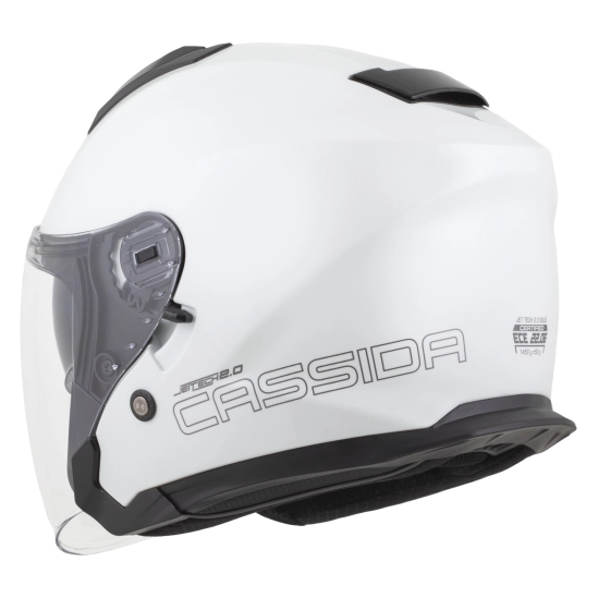 CASSIDA Jet Tech 2.0 Solid, přilba bílá/černá/šedá