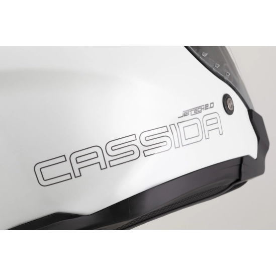 CASSIDA Jet Tech 2.0 Solid, přilba bílá/černá/šedá