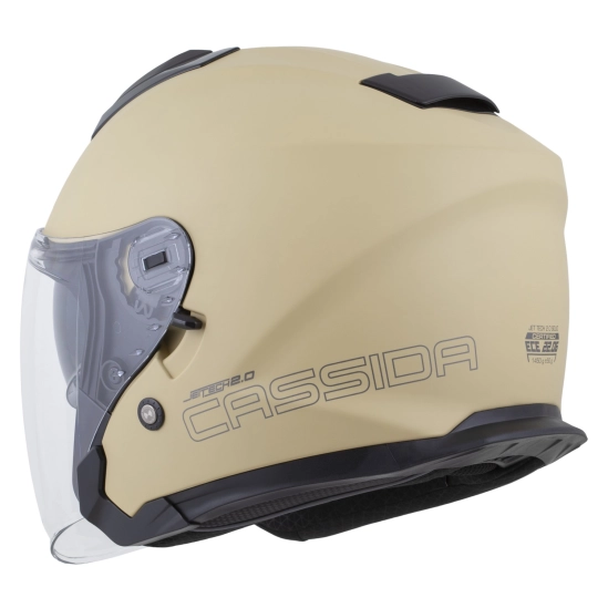 CASSIDA Jet Tech 2.0 Solid, přilba písková matná/černá/šedá