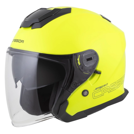CASSIDA Jet Tech 2.0 Solid, přilba žlutá fluo/černá/šedá