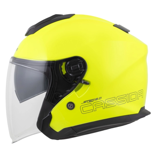 CASSIDA Jet Tech 2.0 Solid, přilba žlutá fluo/černá/šedá