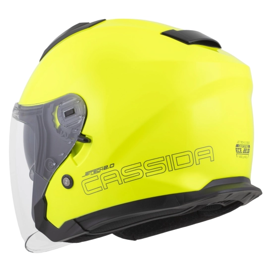 CASSIDA Jet Tech 2.0 Solid, přilba žlutá fluo/černá/šedá