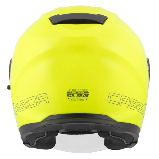 CASSIDA Jet Tech 2.0 Solid, přilba žlutá fluo/černá/šedá