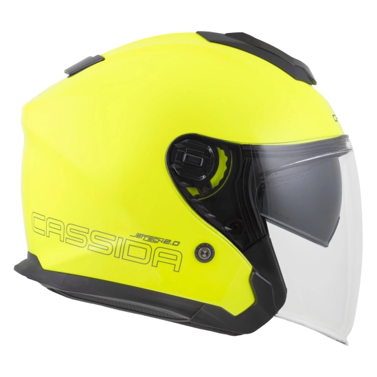 CASSIDA Jet Tech 2.0 Solid, přilba žlutá fluo/černá/šedá