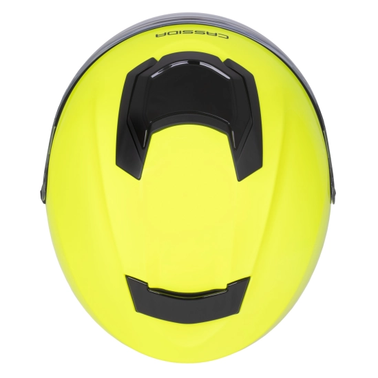 CASSIDA Jet Tech 2.0 Solid, přilba žlutá fluo/černá/šedá