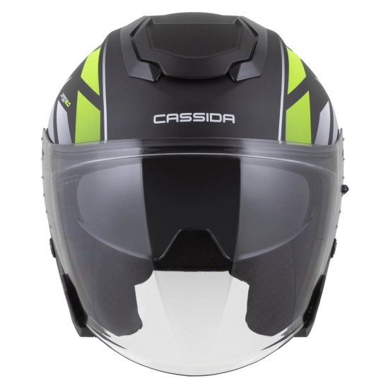 CASSIDA Jet Tech 2.0 RoTo, přilba černá matná/žlutá fluo/bílá