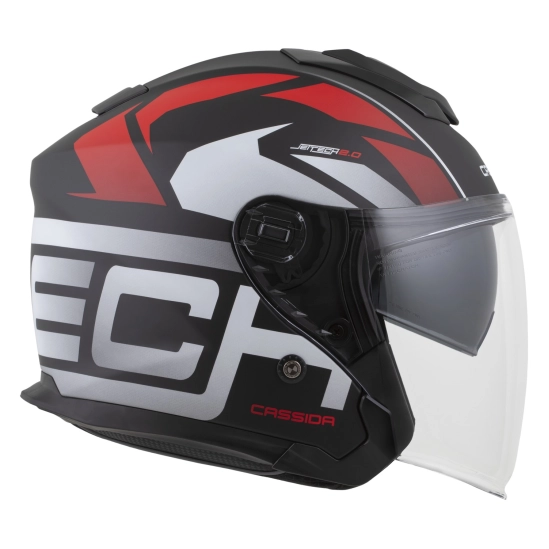 CASSIDA Jet Tech 2.0 RoTo, přilba černá matná/červená/bílá