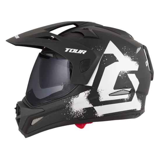 CASSIDA Tour 2.0 Crew, enduro přilba černá matná/bílá