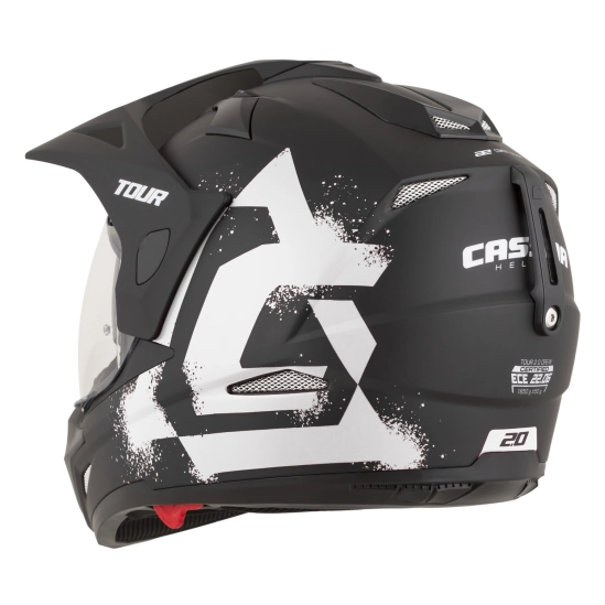 CASSIDA Tour 2.0 Crew, enduro přilba černá matná/bílá
