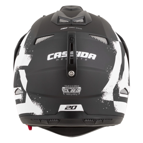 CASSIDA Tour 2.0 Crew, enduro přilba černá matná/bílá