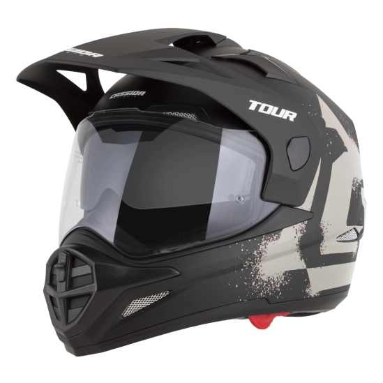 CASSIDA Tour 2.0 Crew, enduro přilba černá matná/písková