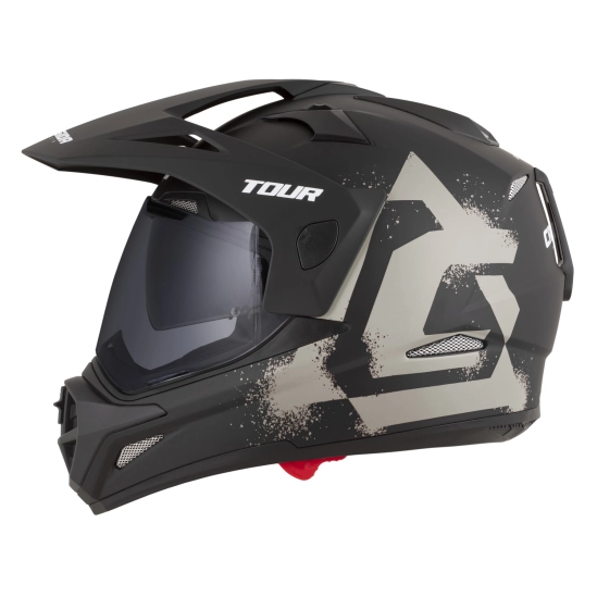 CASSIDA Tour 2.0 Crew, enduro přilba černá matná/písková