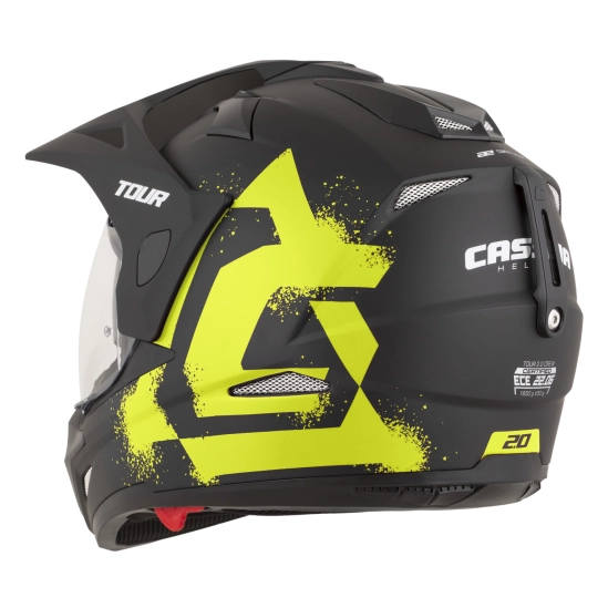 CASSIDA Tour 2.0 Crew, enduro přilba černá matná/žlutá fluo