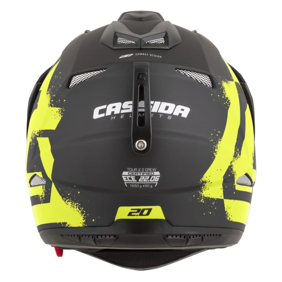 CASSIDA Tour 2.0 Crew, enduro přilba černá matná/žlutá fluo