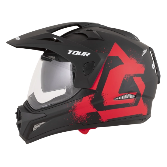 CASSIDA Tour 2.0 Crew, enduro přilba černá matná/červená