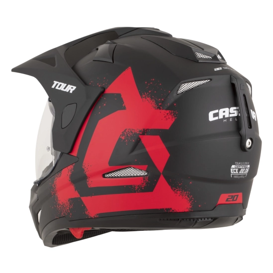 CASSIDA Tour 2.0 Crew, enduro přilba černá matná/červená