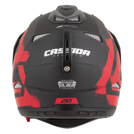 CASSIDA Tour 2.0 Crew, enduro přilba černá matná/červená