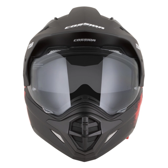 CASSIDA Tour 2.0 Crew, enduro přilba černá matná/červená