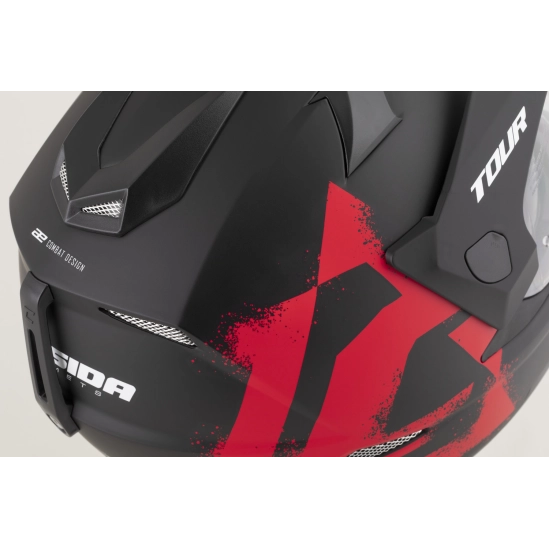 CASSIDA Tour 2.0 Crew, enduro přilba černá matná/červená