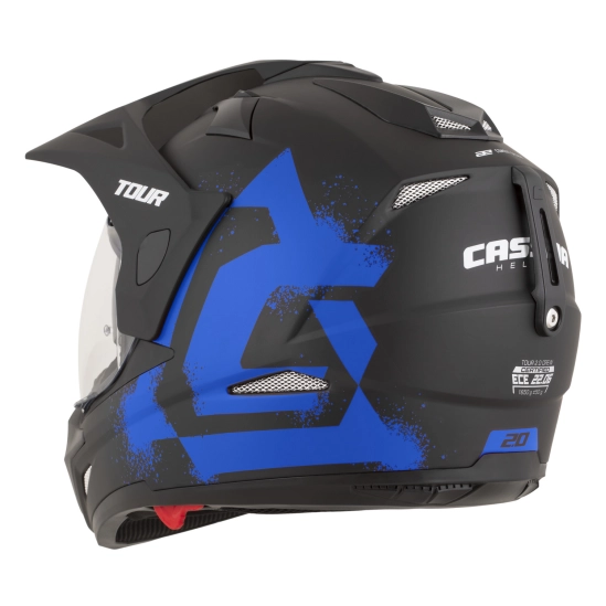 CASSIDA Tour 2.0 Crew, enduro přilba černá matná/modrá