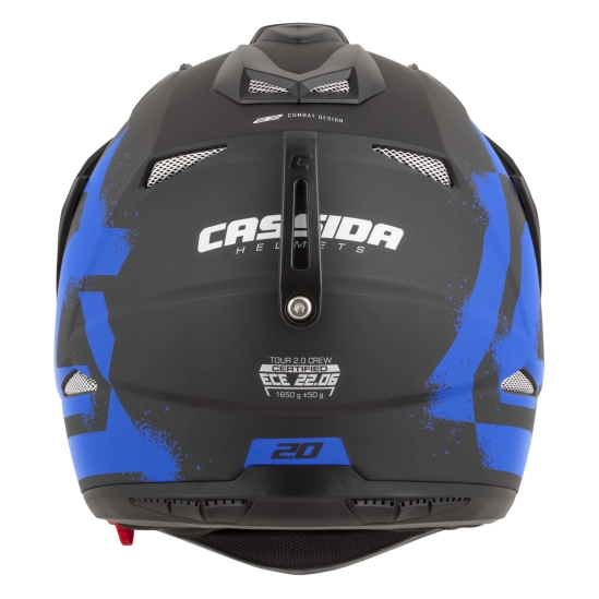 CASSIDA Tour 2.0 Crew, enduro přilba černá matná/modrá