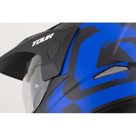 CASSIDA Tour 2.0 Crew, enduro přilba černá matná/modrá