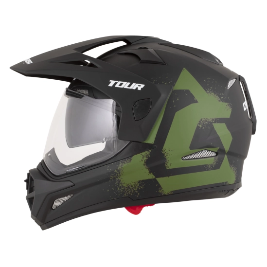 CASSIDA Tour 2.0 Crew, enduro přilba černá matná/tmavě zelená
