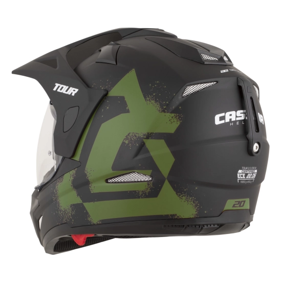 CASSIDA Tour 2.0 Crew, enduro přilba černá matná/tmavě zelená