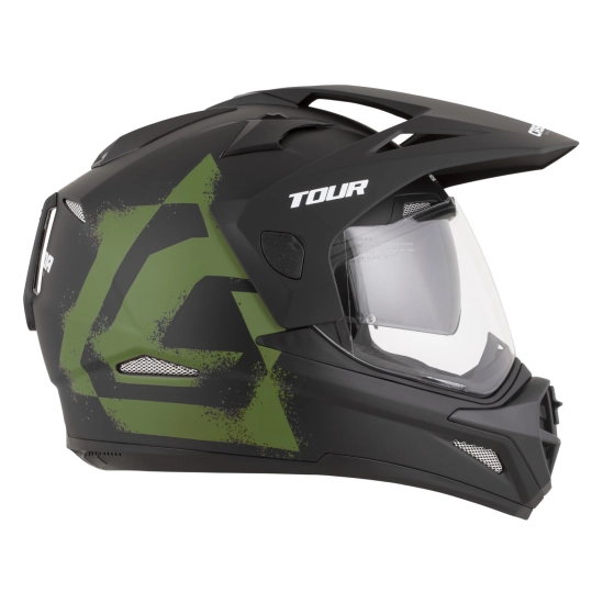 CASSIDA Tour 2.0 Crew, enduro přilba černá matná/tmavě zelená