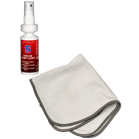 S100 čistič hledí s mikrovláknovou utěrkou - Visor & Helmet Cleaner 100 ml