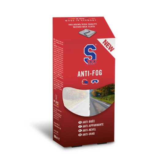 S100 Anti-Fog včetně utěrky z mikrovlákna 100 ml