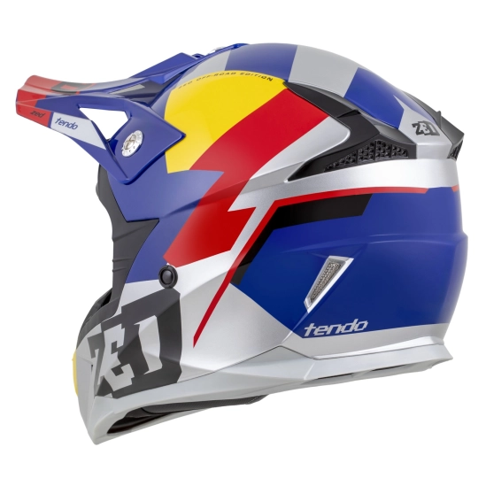 ZED X1.9 TENDO, motokrosová přilba modrá perleť/červená/žlutá/stříbrná
