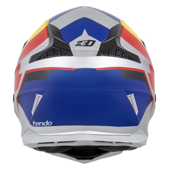 ZED X1.9 TENDO, motokrosová přilba modrá perleť/červená/žlutá/stříbrná